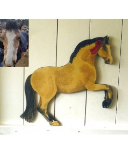 Personalised Pony Wall Plaque - Rearing